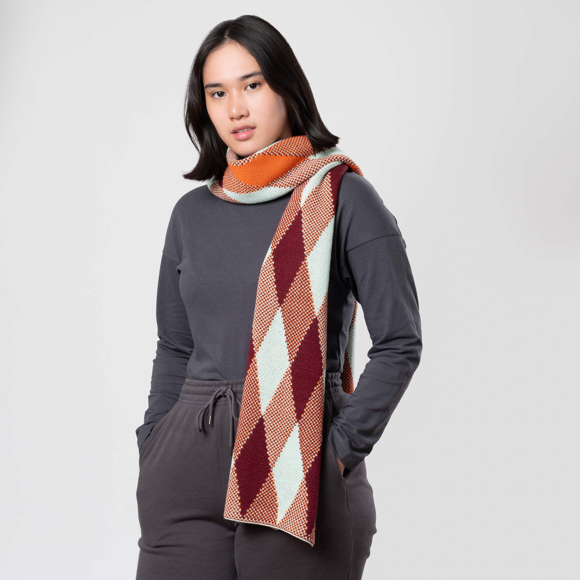 Argyle Big Knit Scarf