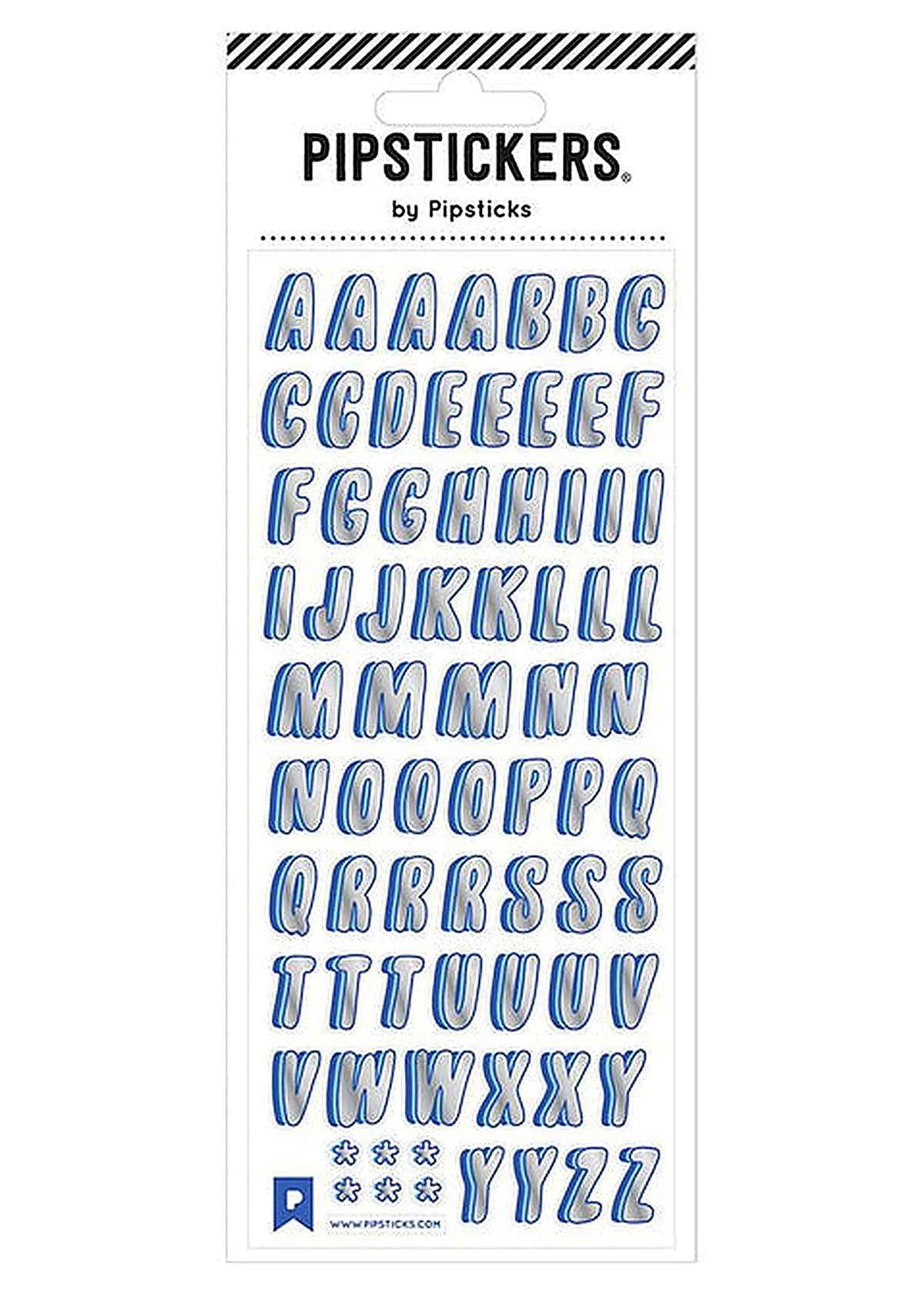 Pipsticks - Silver Caps Alphabet -