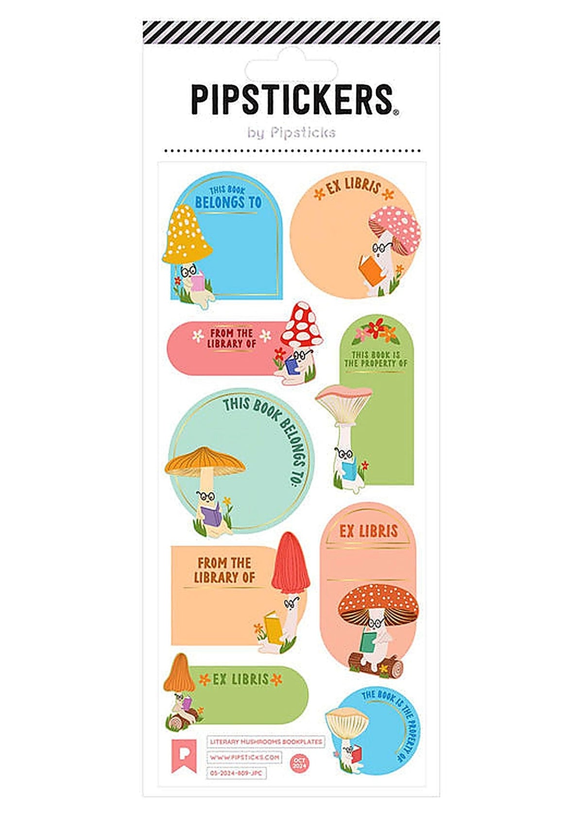 Pipsticks - Literary Mushrooms Bookplates -