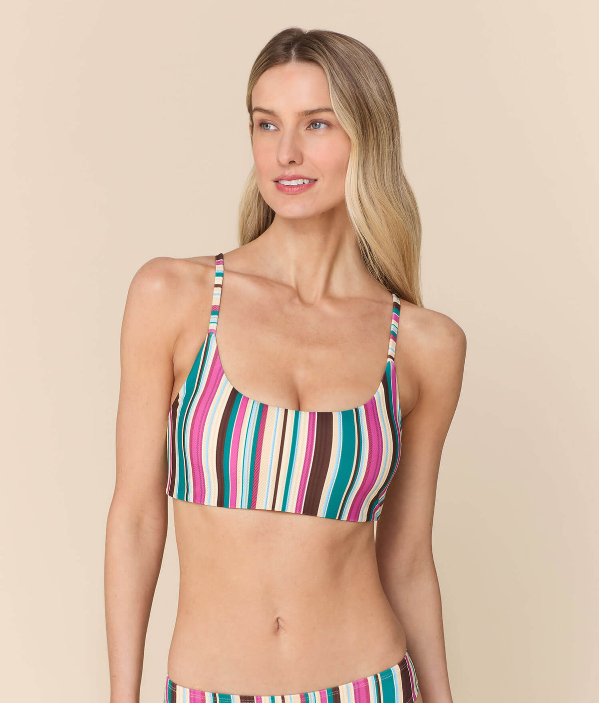 Andie Swim - Maui Bikini Top - Retro Stripe -