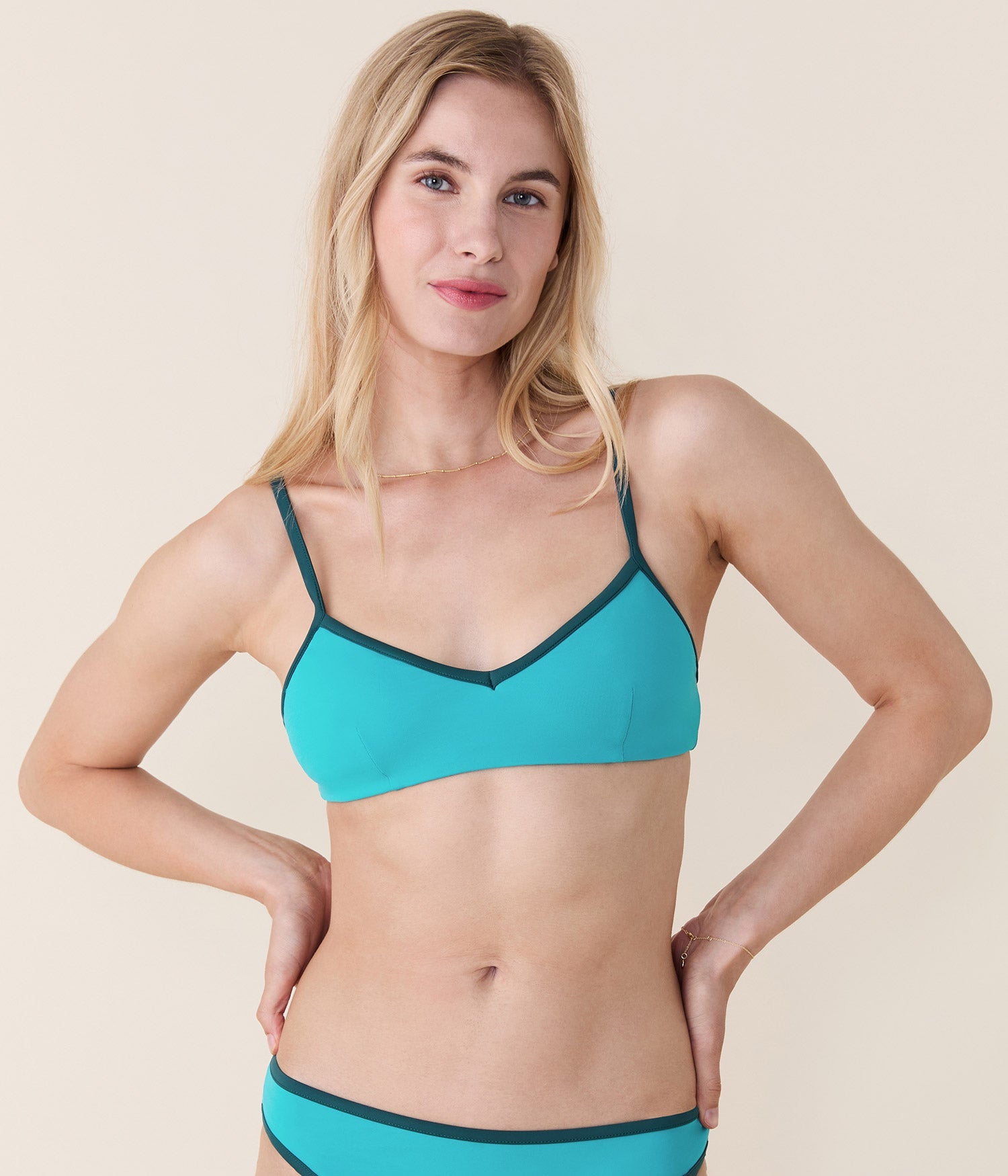 Andie Swim - The Bells Bikini Top - Cyan -