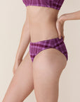 Andie Swim - The Classic Bikini Bottom - Crocus Plaid -