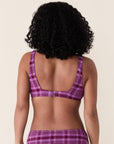 Andie Swim - The Rye Bikini Top - Plaid - Crocus Plaid -