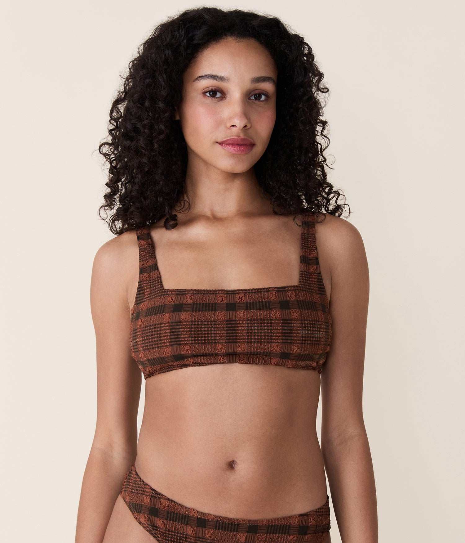 Andie Swim - The Rye Bikini Top - Sierra Plaid -
