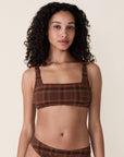 Andie Swim - The Rye Bikini Top - Sierra Plaid -