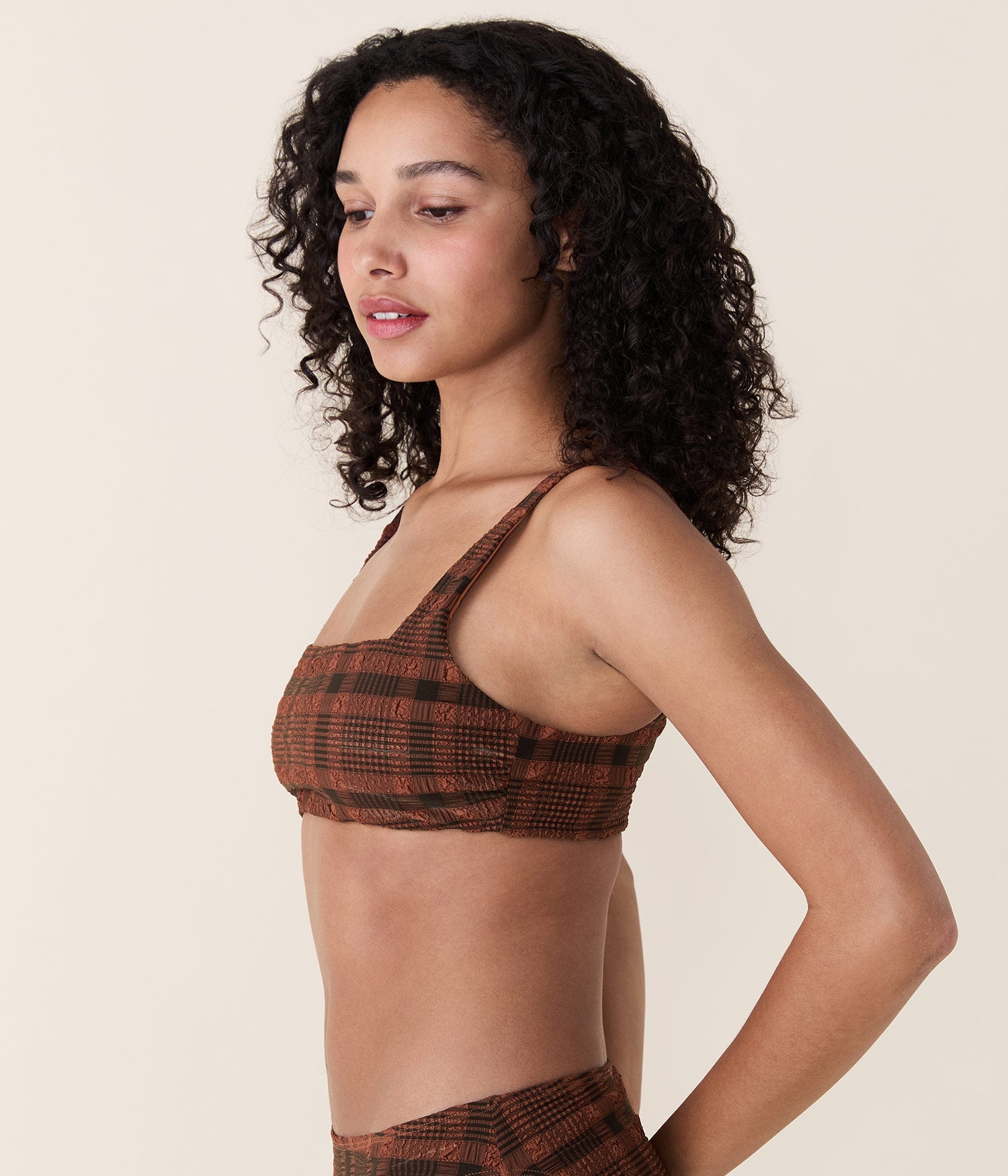 Andie Swim - The Rye Bikini Top - Sierra Plaid -