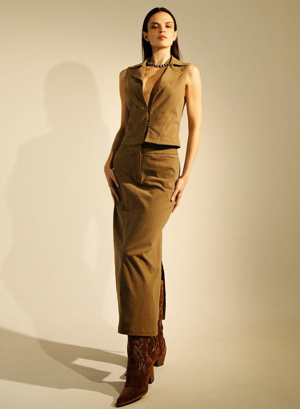 JBQ - Aura Skirt - Taupe -