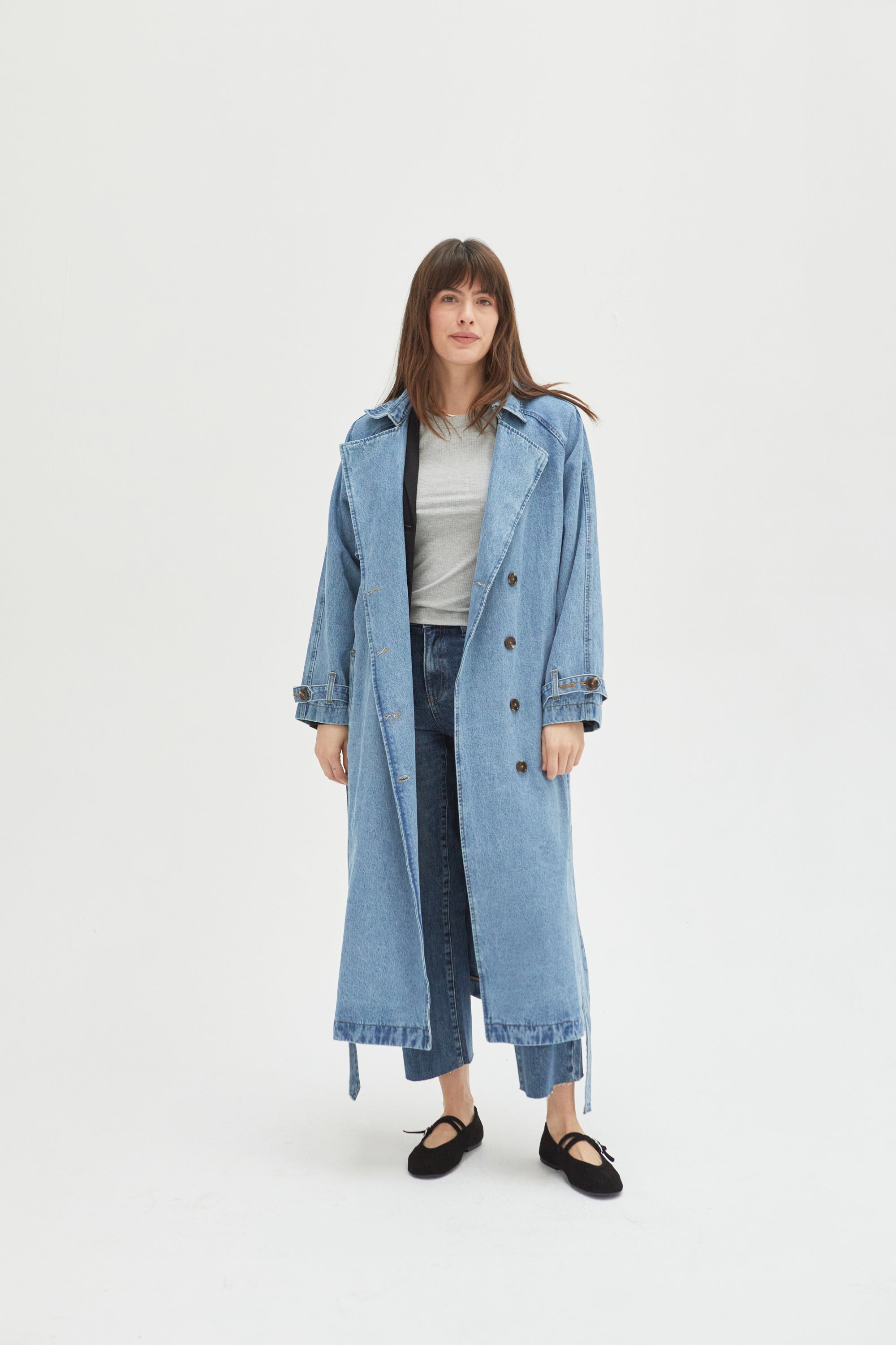 Oliver Logan - Ryland Trench Coat - Indigo Rinse -