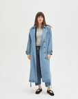 Oliver Logan - Ryland Trench Coat - Indigo Rinse -