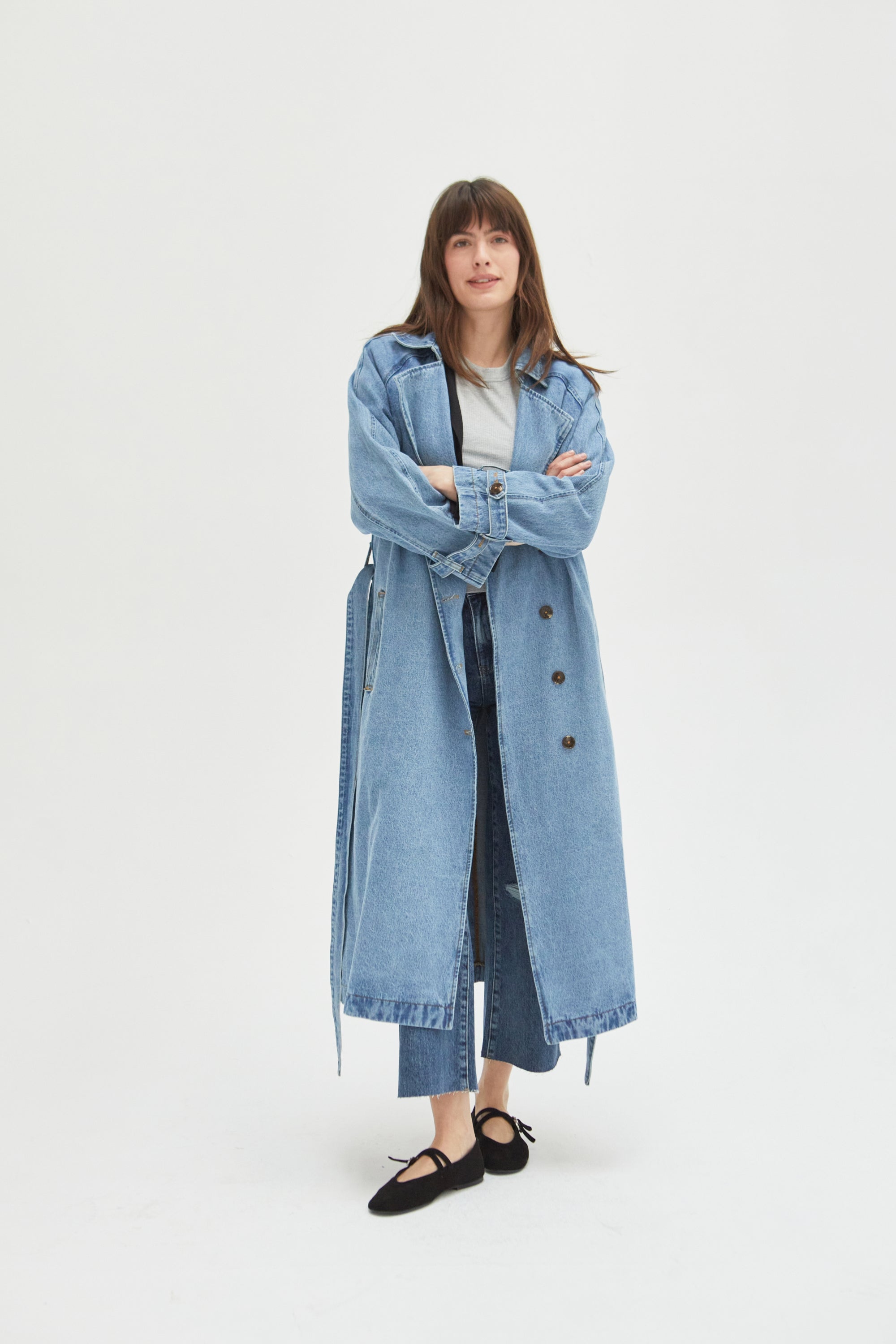Oliver Logan - Ryland Trench Coat - Indigo Rinse -