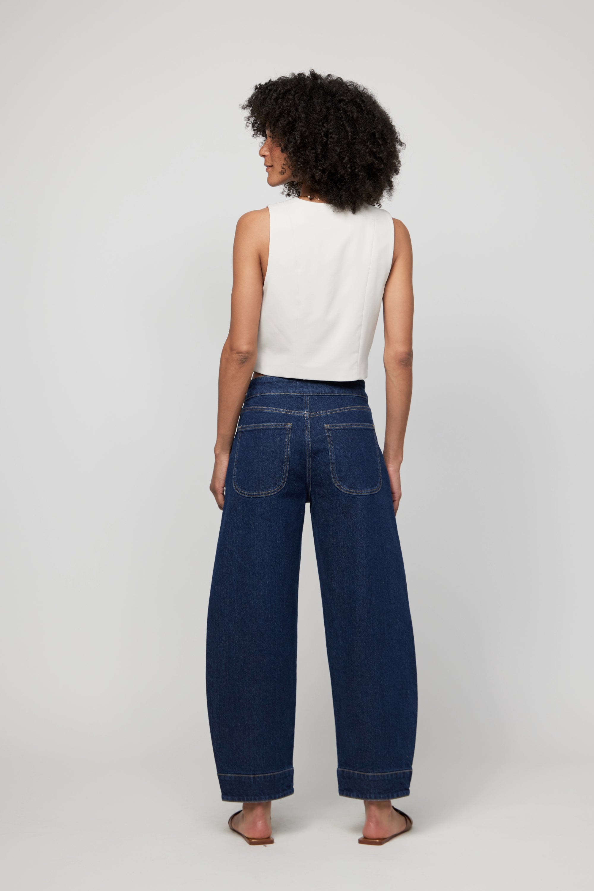 Oliver Logan - Jasper High Rise Barrel - Vintage Indigo -