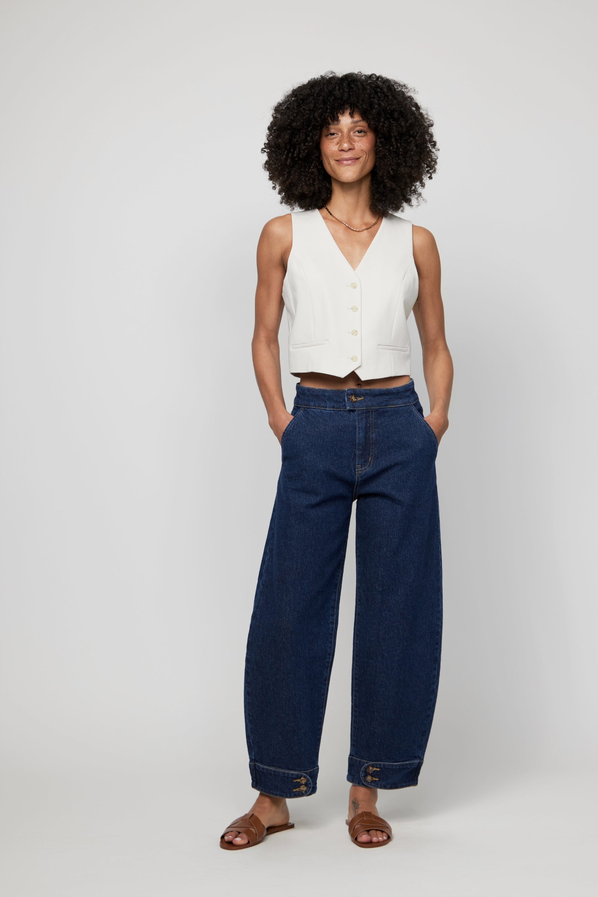 Oliver Logan - Jasper High Rise Barrel - Vintage Indigo -