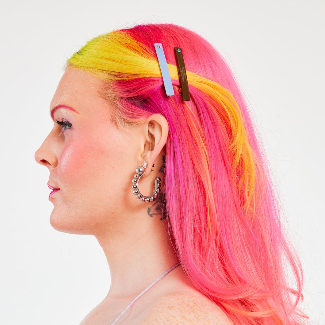 Chunks - Allie Clips - Chocolate + Periwinkle -