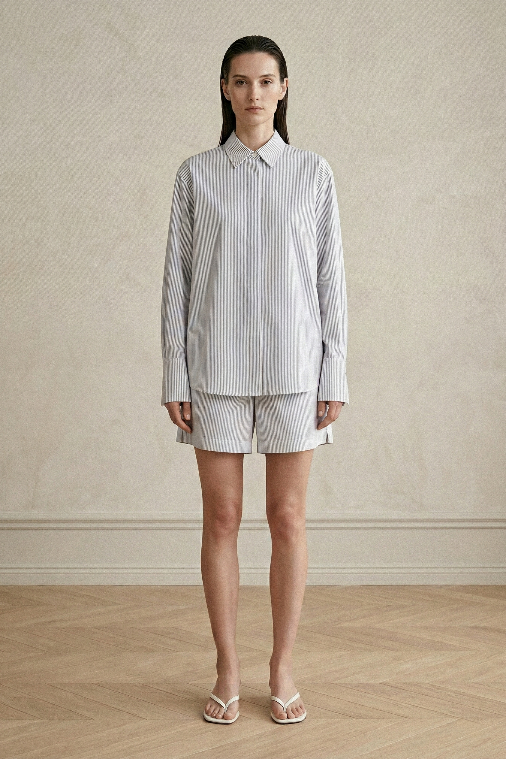 Gergana Ivanova - Amber Shirt - White/Black Stripe -