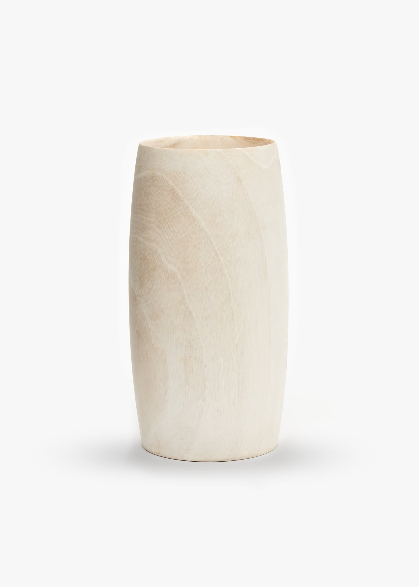 Kayu - Ansel Handcrafted Wood Vase - Bleached Cedar