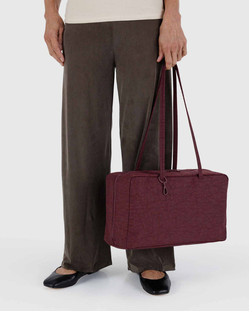 Baggu - Medium Nylon Bowler Bag - Mahogany -