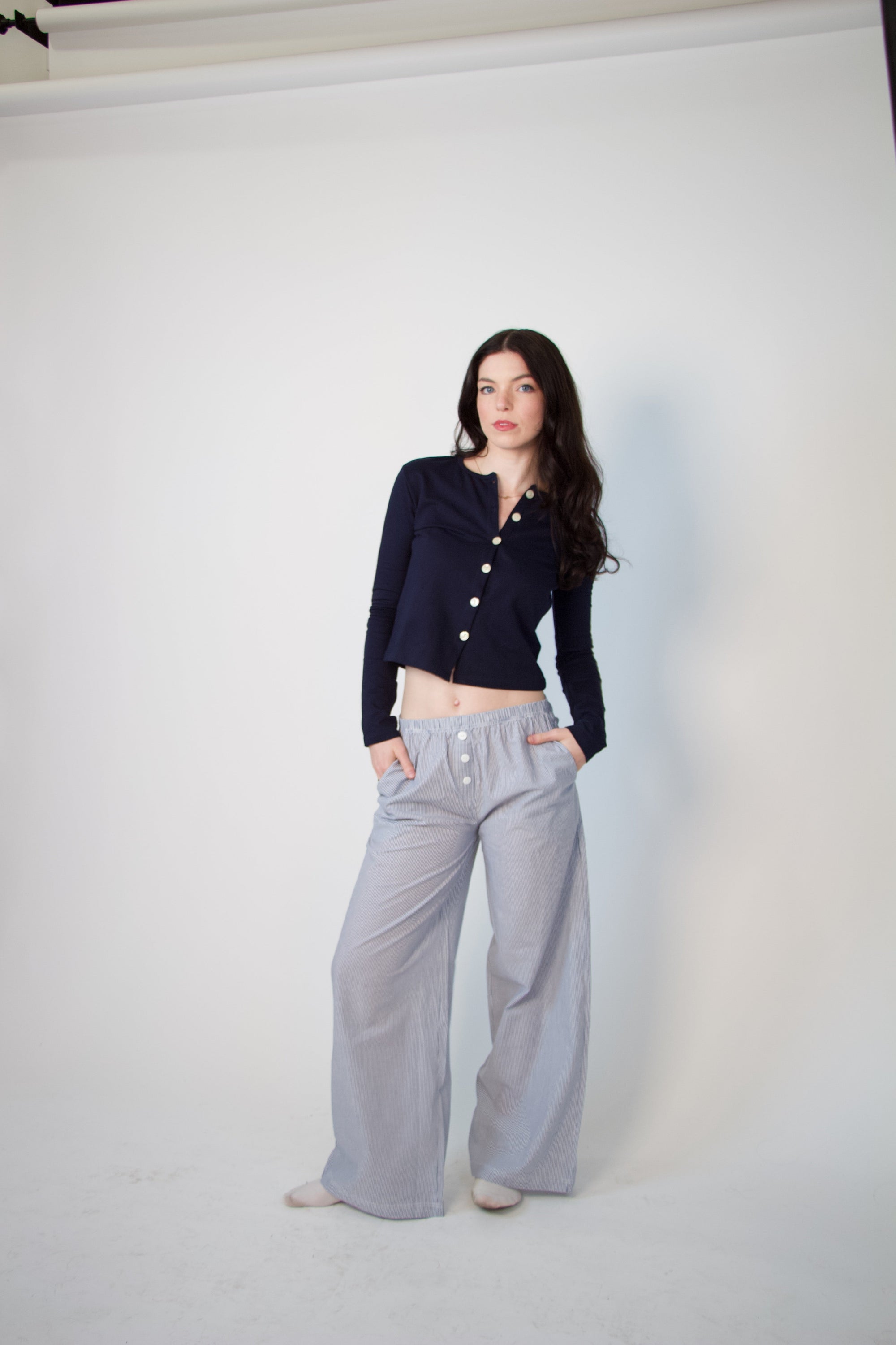 Wildflo Studio - Cotton Cardigan Navy -