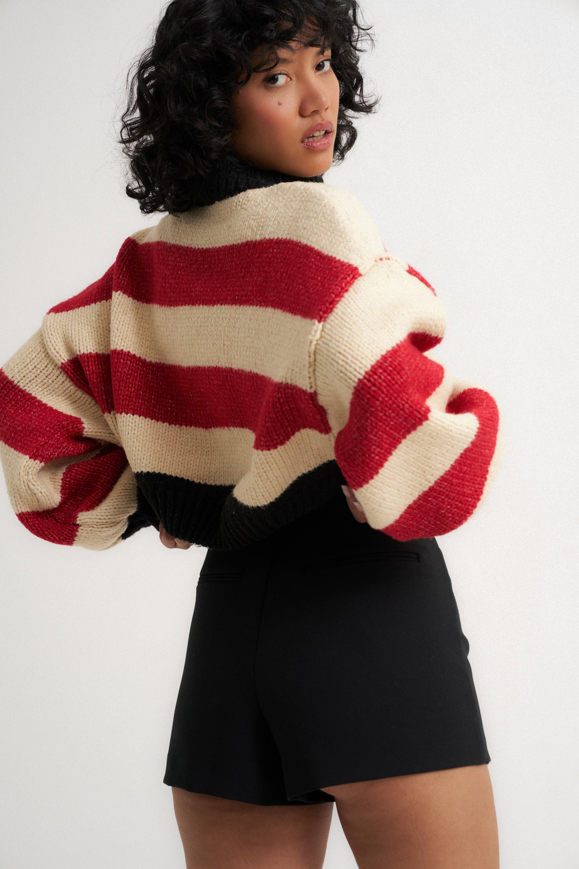 Callahan Knitwear - Bellamy Crop Pullover - Multi -