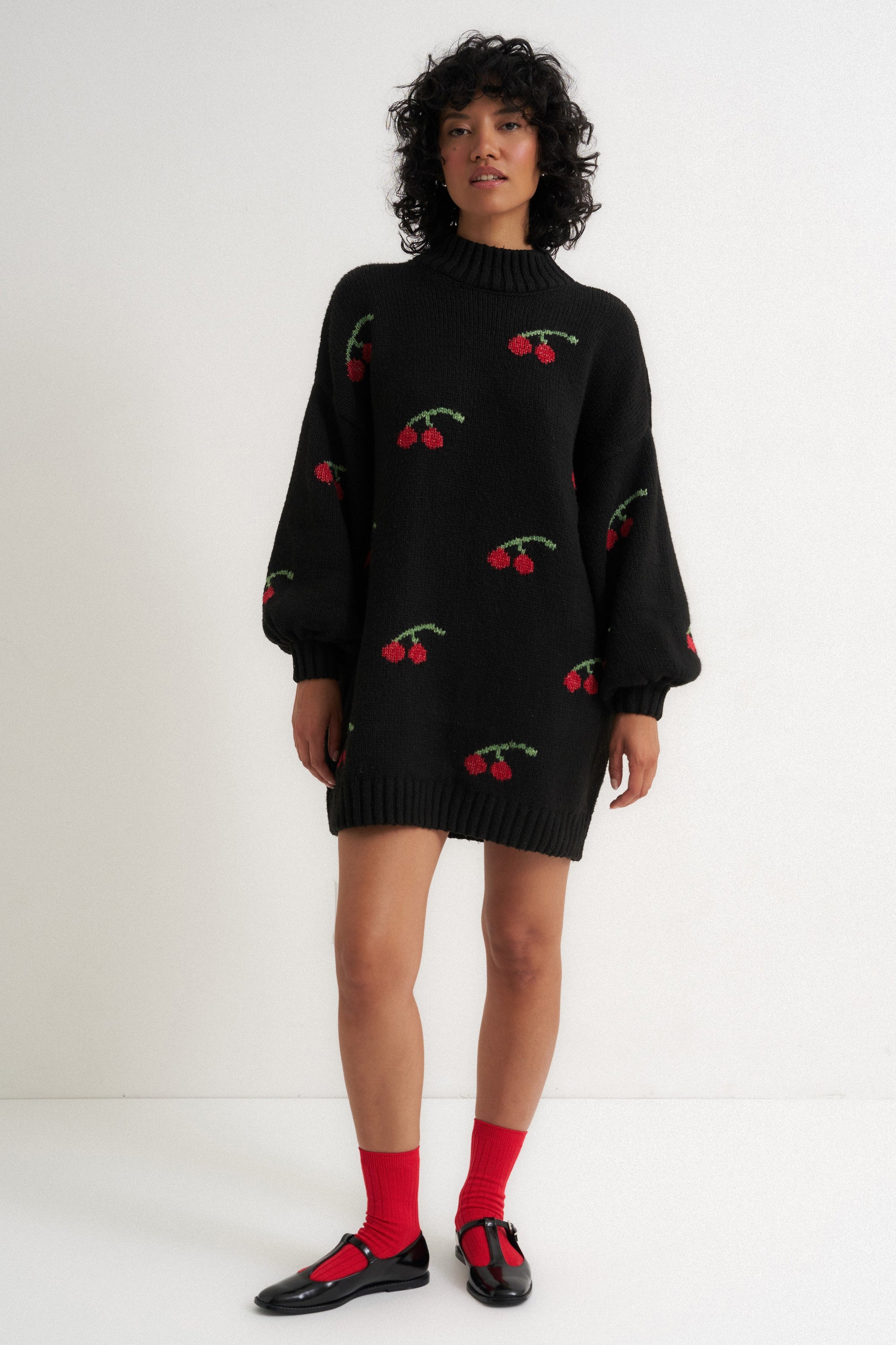 Callahan Knitwear - Bellamy Mini Dress - Black Cherry -