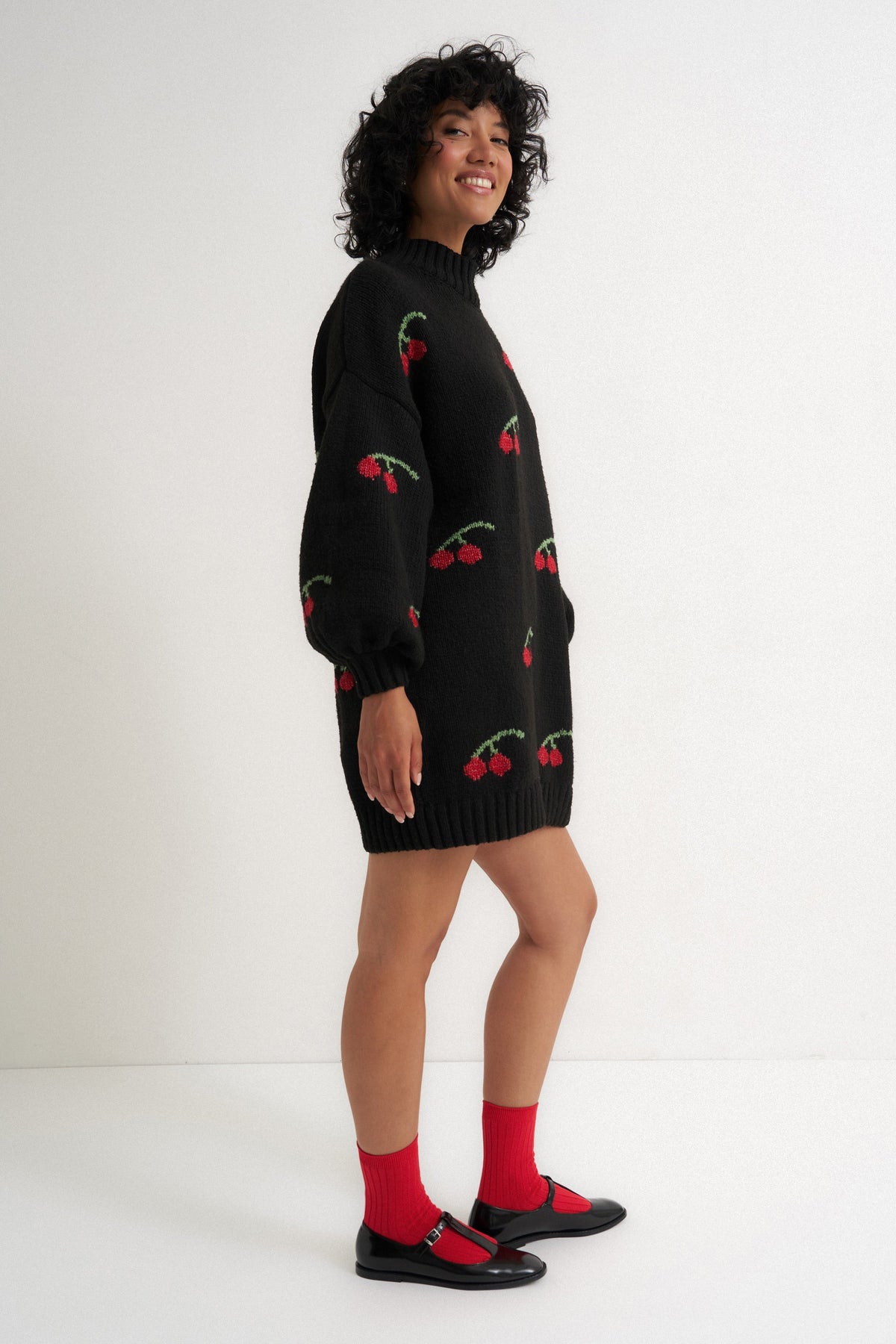 Callahan Knitwear - Bellamy Mini Dress - Black Cherry -