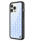 Wildflower iPhone case 13 Pro Blue Gingham Hearts Vintage Cute Classic 2