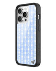 Wildflower iPhone case 14 Pro Blue Gingham Hearts Vintage Cute Classic 2