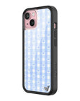 Wildflower iPhone case 15 Blue Gingham Hearts Vintage Cute Classic 2
