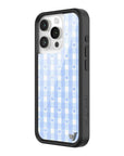 Wildflower iPhone case 15 Pro Blue Gingham Hearts Vintage Cute Classic 2