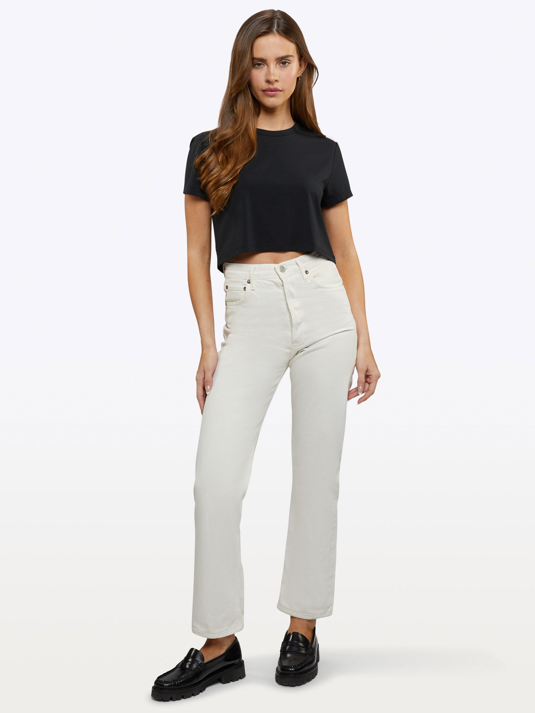 Cuts Clothing - Almost Friday Cropped Tee - Black -