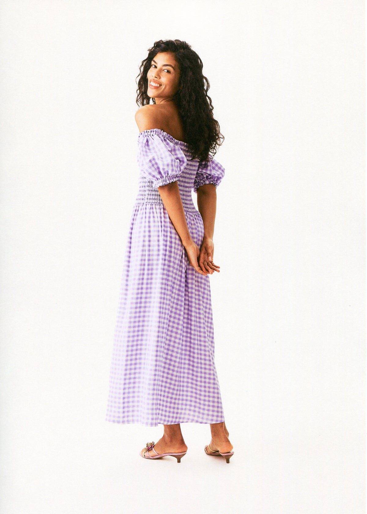 Sleeper - Belle Linen Dress - Lavender Vichy -