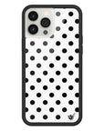 Wildflower iPhone case 13 Pro Max Polka Dot White Black Cute
