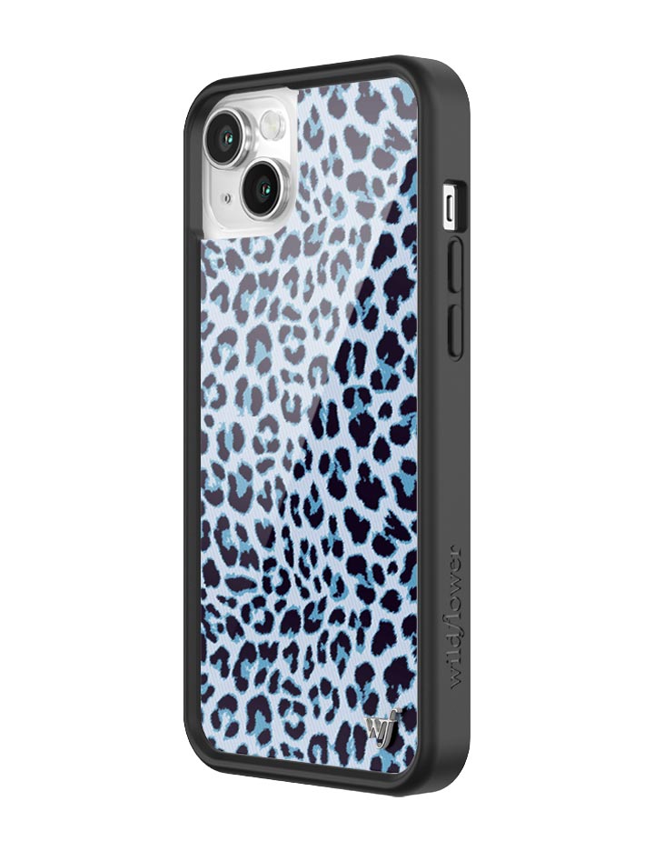 Wildflower iPhone case 14 Blue Meow Leopard Cute