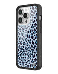 Wildflower iPhone case 14 Pro Blue Meow Leopard Cute