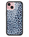 Wildflower iPhone case 15 Blue Meow Leopard Cute