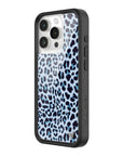 Wildflower iPhone case 15 Pro Blue Meow Leopard Cute