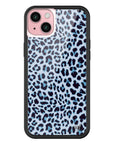 Wildflower iPhone case 15 Plus Blue Meow Leopard Cute