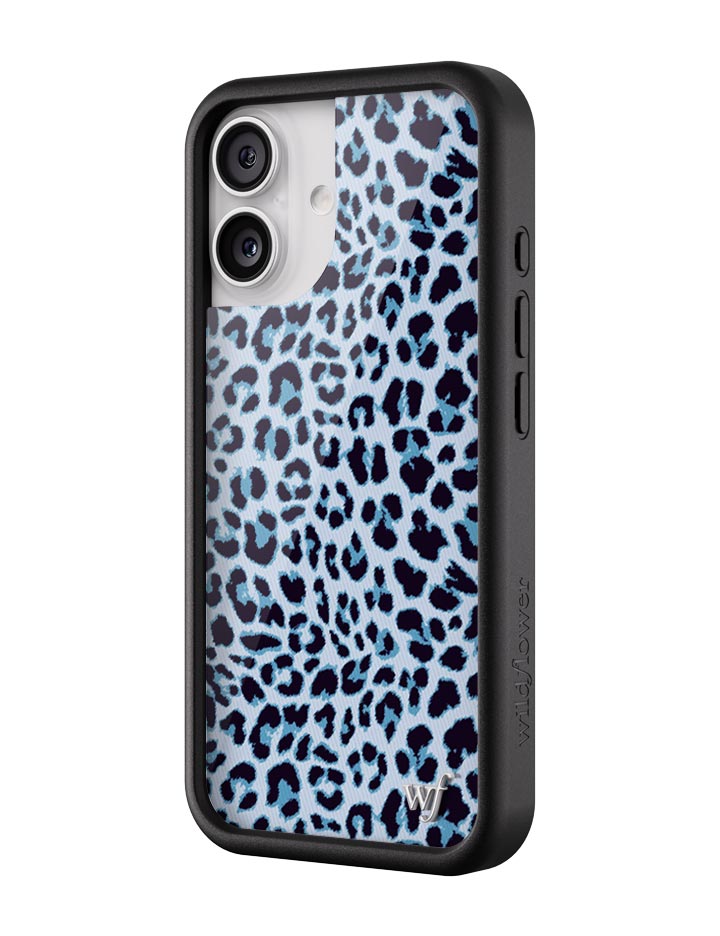 Wildflower iPhone case 17 Blue Meow Leopard Cute