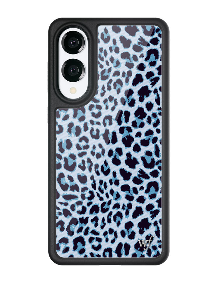 Wildflower Galaxy S25 case Edge Blue Meow Leopard Cute