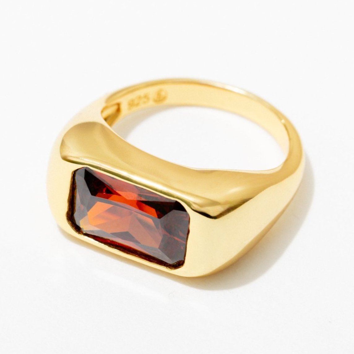 Larissa Loden - Chunky Bezel Ring - Red