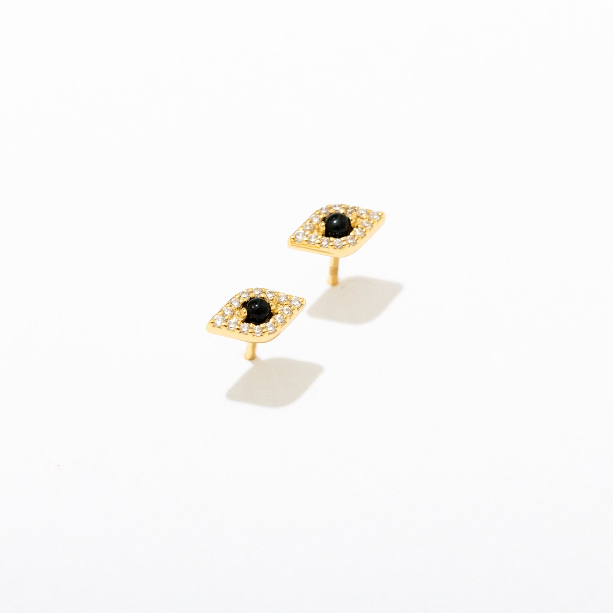 Larissa Loden - Evil Eye Studs - 14k Gold Plate