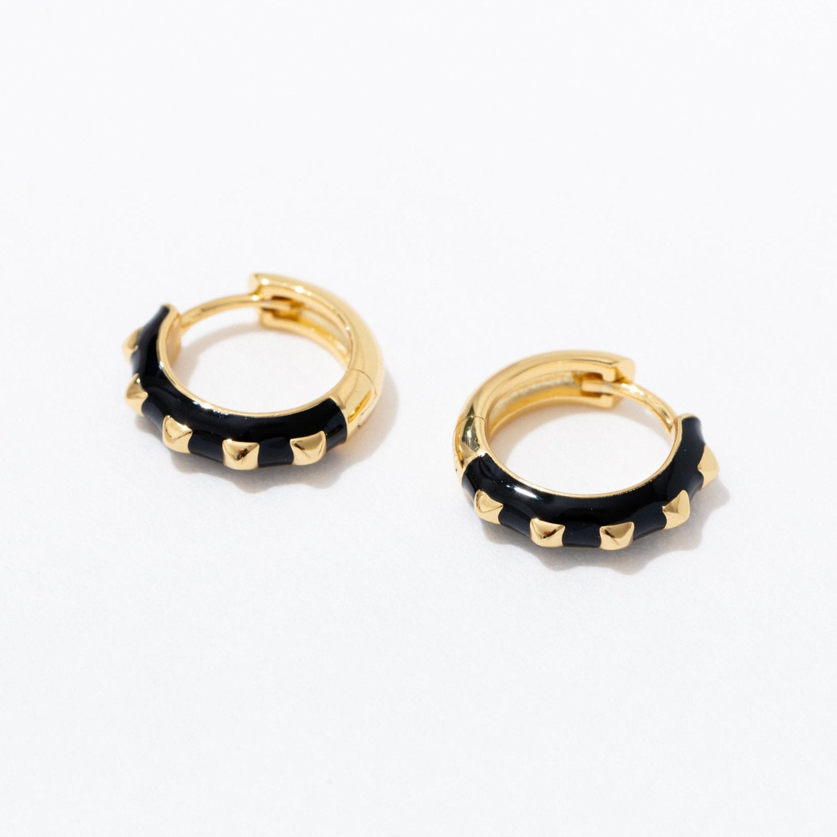 Larissa Loden - Stud Enamel Huggie Hoops -