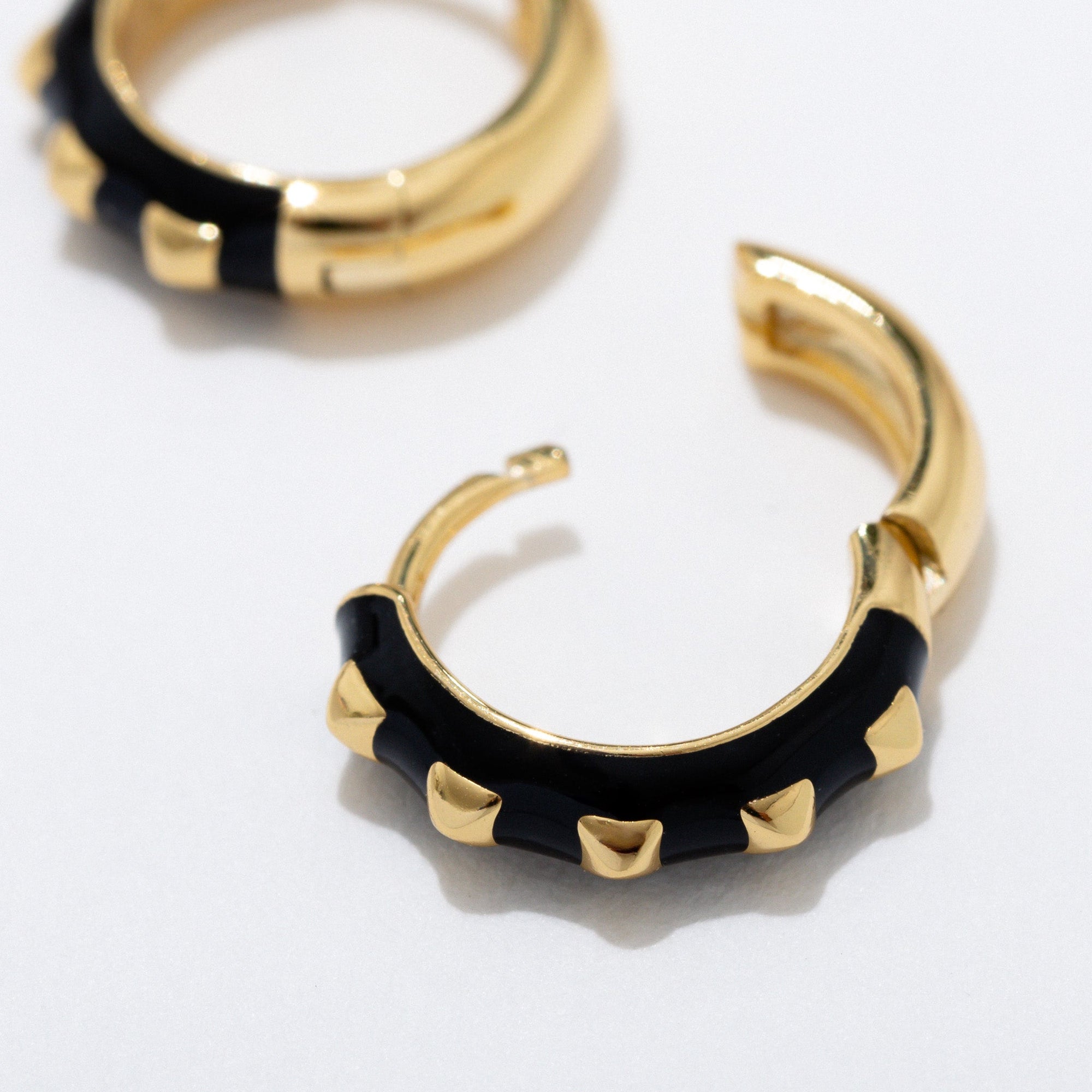 Larissa Loden - Stud Enamel Huggie Hoops -
