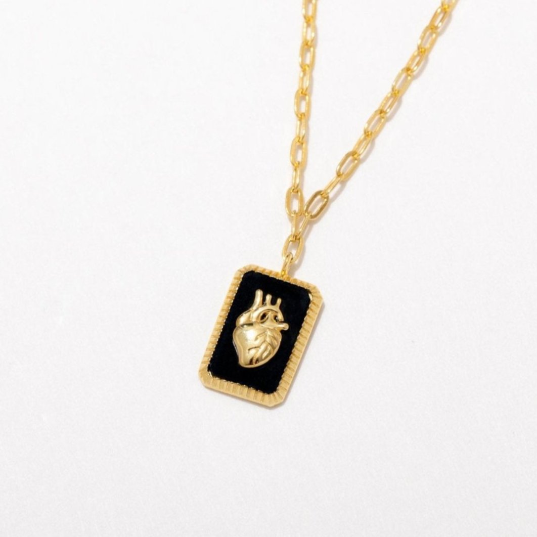 Larissa Loden - Anatomical Heart Pendant Necklace - 14K Gold Plate