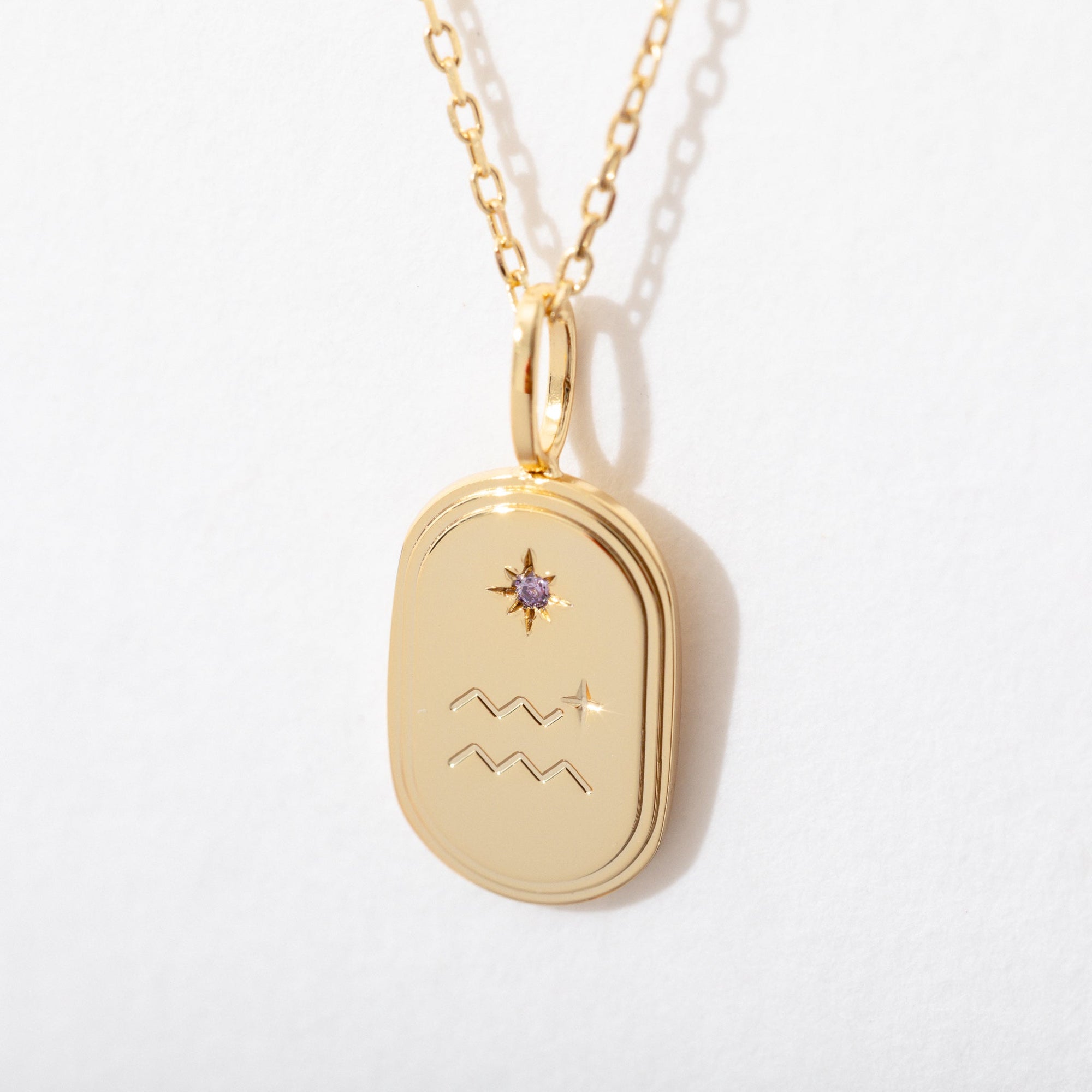 Larissa Loden - Zodiac Pendant Necklace - Aquarius