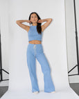 Wildflo Studio - Wide Leg Lounge Pants Cornflower -