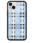 Wildflower iPhone case 14 Plus Plaid Blue Cute