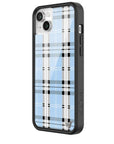 Wildflower iPhone case 14 Plus Plaid Blue Cute