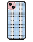 Wildflower iPhone case 15 Plus Plaid Blue Cute
