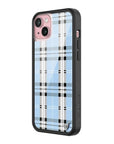 Wildflower iPhone case 15 Plus Plaid Blue Cute
