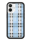 Wildflower iPhone case 16 Plaid Blue Cute